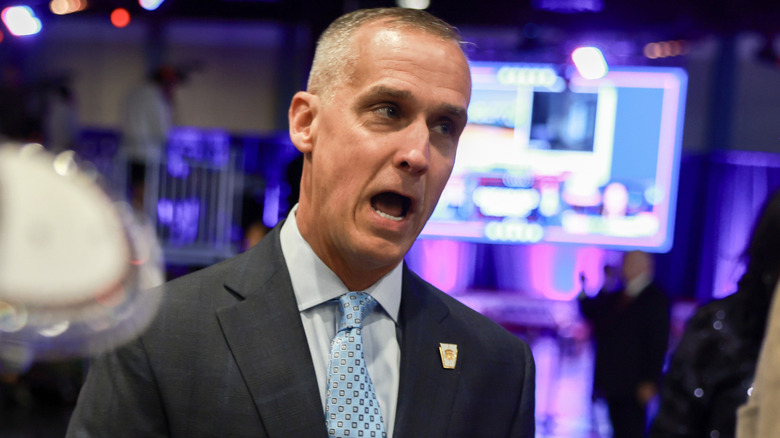 Corey Lewandowski attends the election night watch party for Republican presidential nominee former President Donald Trump at the Palm Beach County Convention Center on November 05, 2024, in West Palm Beach, Florida.