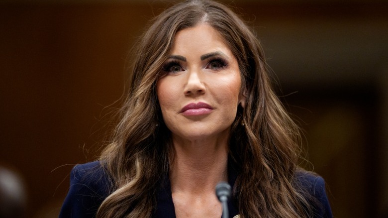 Kristi Noem appears for a Senate Appropriations Committee hearing on Capitol Hill (2025)