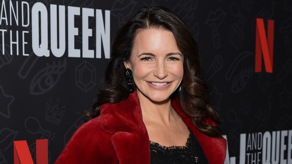 Kristin Davis smiling at event