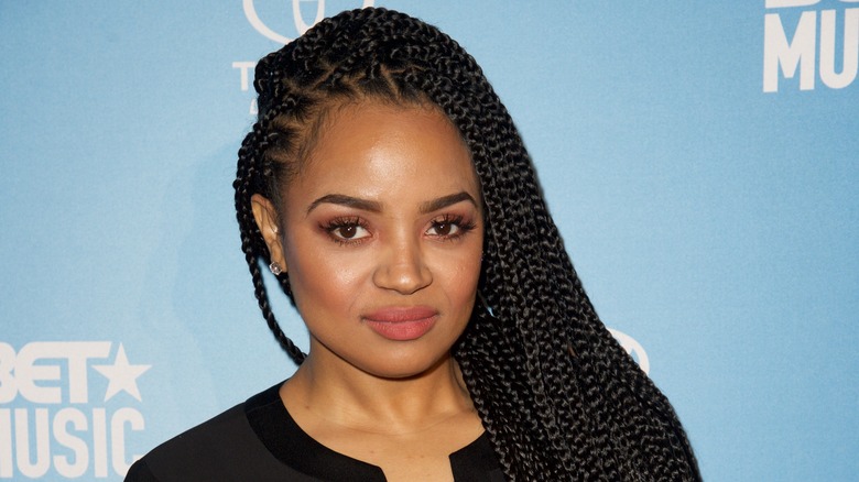 Kyla Pratt looking intense