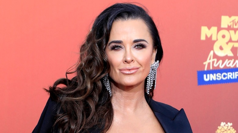 Kyle Richards looking thoughtful