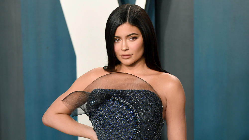 Kylie Jenner poses in gown