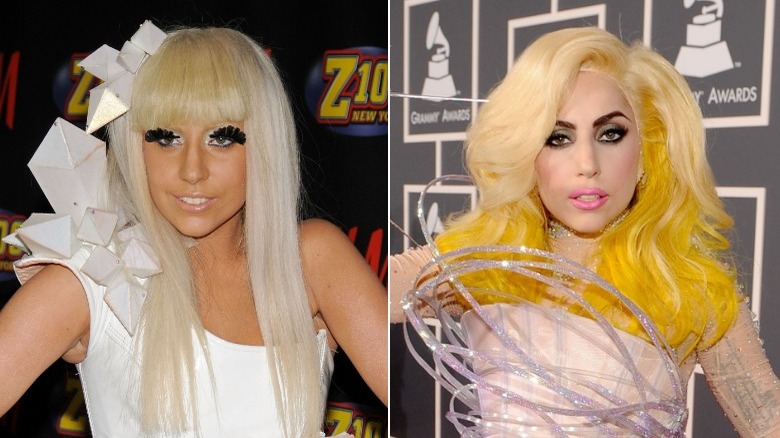 Lady Gaga's Fashion Evolution: From Dresses to Blue Hair - wide 4