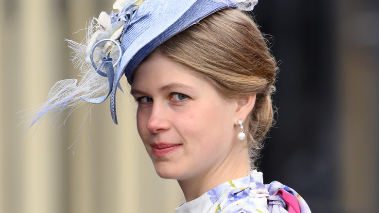 Lady Louise Windsor with a slight grin