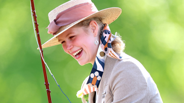 Lady Louise Windsor carriage driving shoulders-up