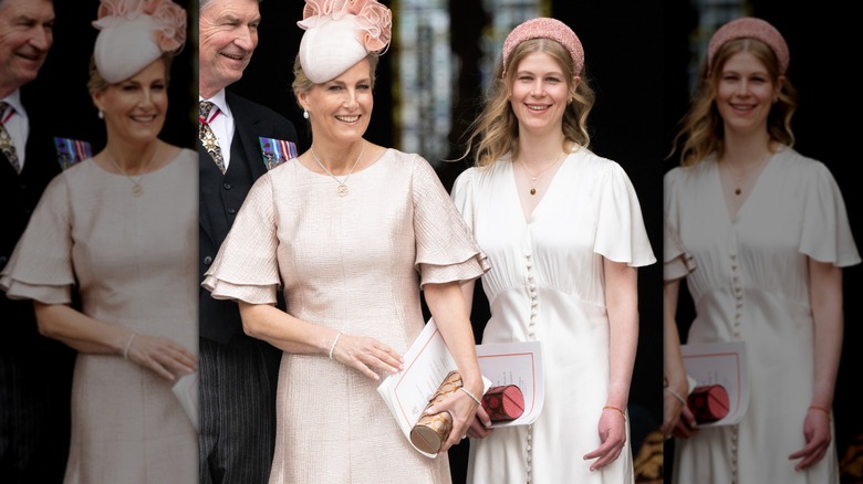 Sophie, Duchess of Edinburgh and Lady Louise Windsor at the queen's platinum jubilee