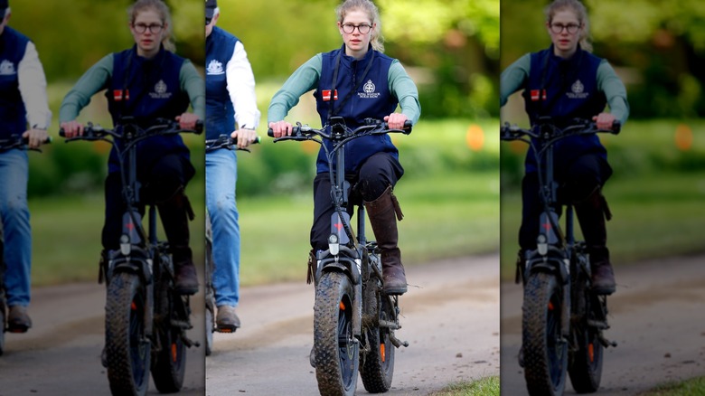 Lady Louise Windsor biking at the 2024 Windsor Horse Show