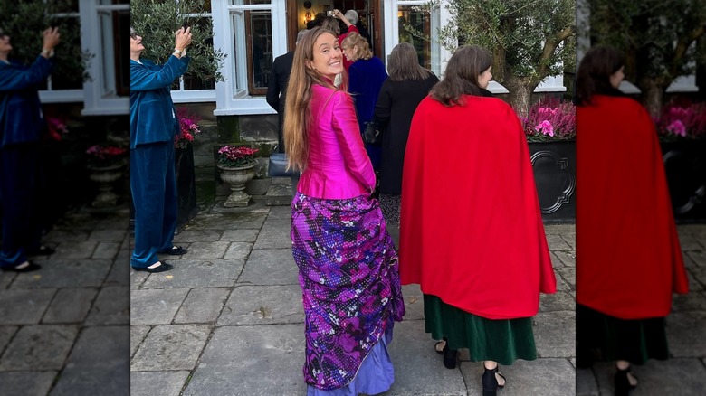 Lady Marina Windsor arriving at a wedding