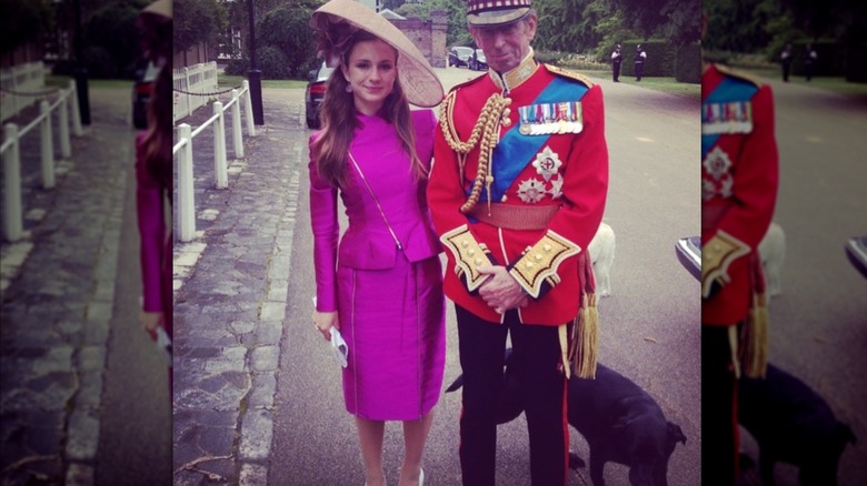 Lady Marina Windsor and her grandfather, Prince Edward, Duke of Kent