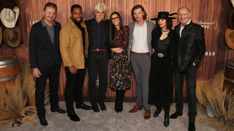 Paulina Chávez with her cast mates from "Landman"