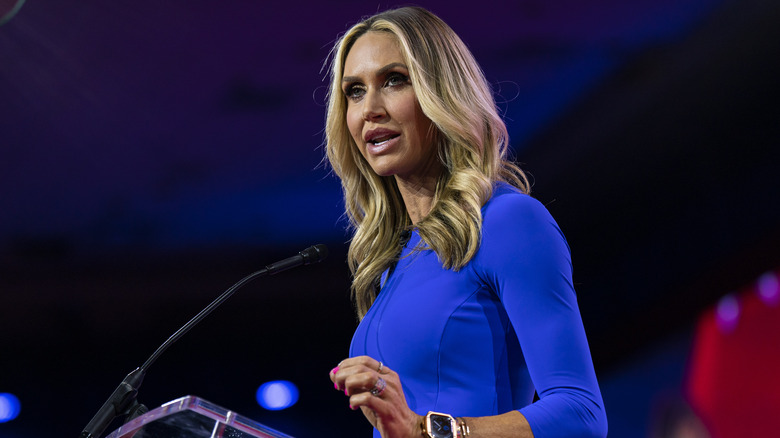 Lara Trump speaking onstage