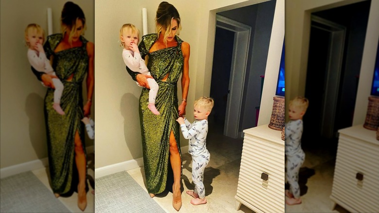 Lara Trump posing with her kids