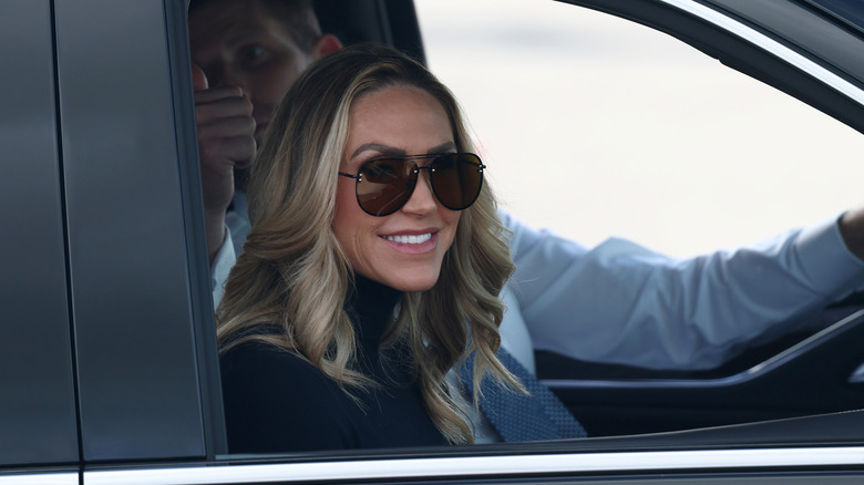 Lara Trump smiling in car