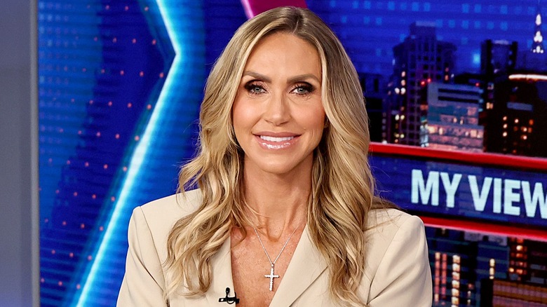 Lara Trump on the set of 