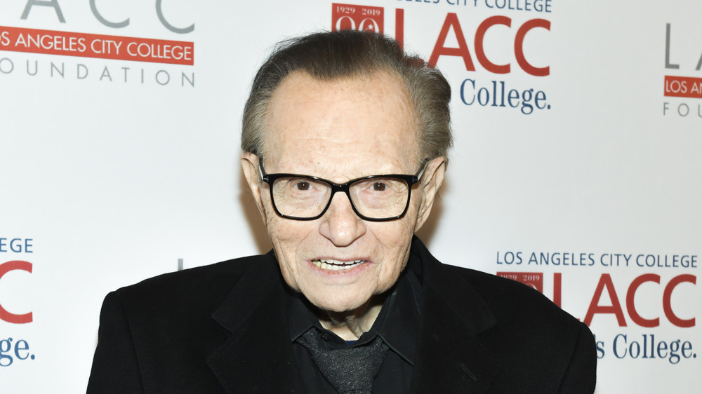 Larry King on a red carpet