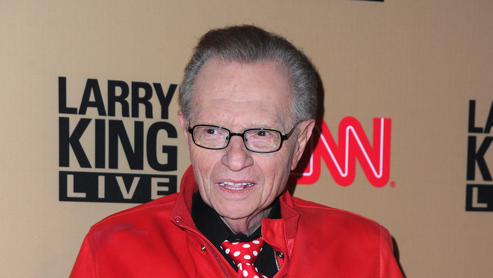 Larry King at his final CNN broadcast party