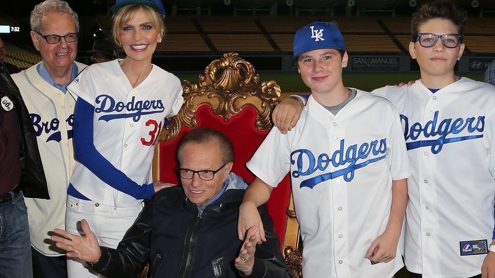 Larry King with his sons Chance and Cannon and ex-wife Shawn Southwick