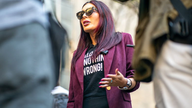 Laura Loomer speaking to a crowd