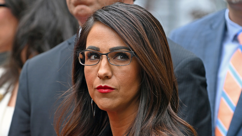 Lauren Boebert scowling