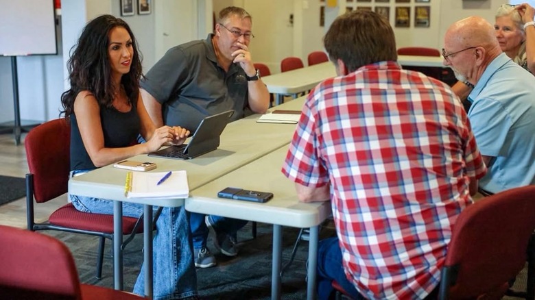 Lauren Boebert meeting with constituents in Elbert County, Colorado