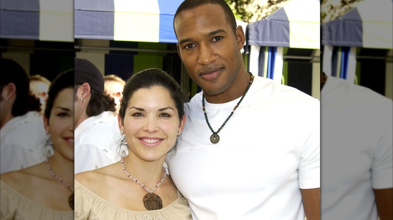 Lauren Sanchez and Henry Simmons posing at the 2nd Annual Danny Seo's SuperNatural Super Suite