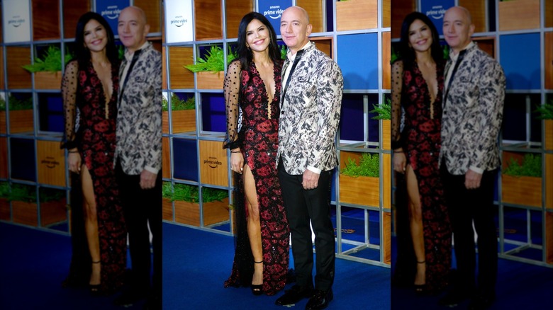 Lauren Sánchez and Jeff Bezos attend the Amazon Prime Video celebration on January 16, 2020 in Mumbai, India (2020)