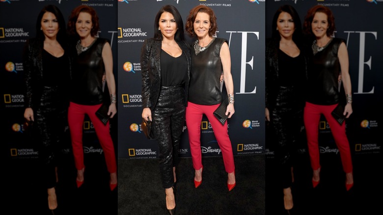(L-R) Lauren Sánchez and Stephanie Ruhle attend the Washington DC Screening Of National Geographic Documentary Films' WE FEED PEOPLE at National Portrait Gallery on April 28, 2022 in Washington, DC (2022)