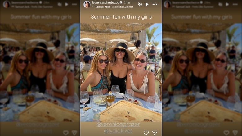 Lauren Sánchez Bezos posing with friends