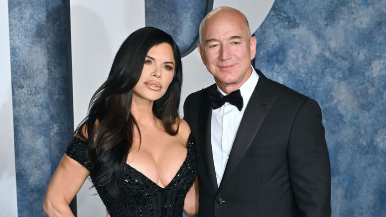 Lauren Sánchez Bezos and Jeff Bezos at a red carpet event