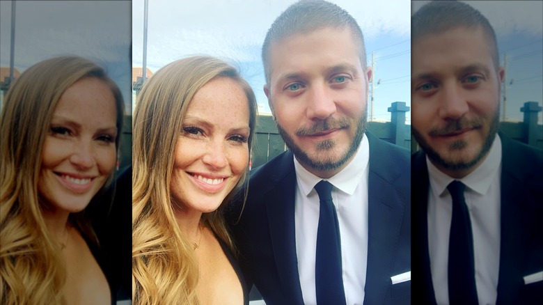 Mina and Steve Hawk smiling in a selfie at a charity event