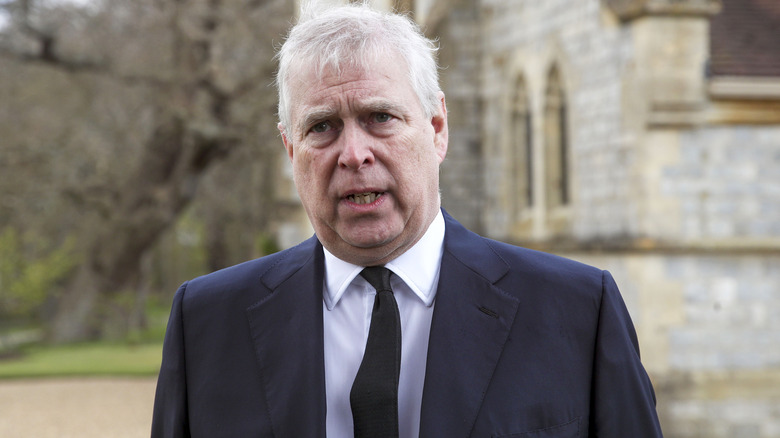Prince Andrew looking a bit disheveled