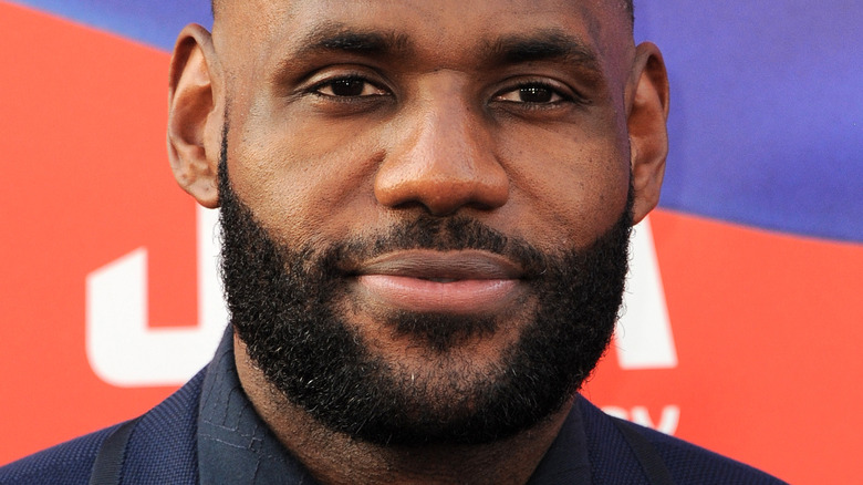 LeBron James with slight smile