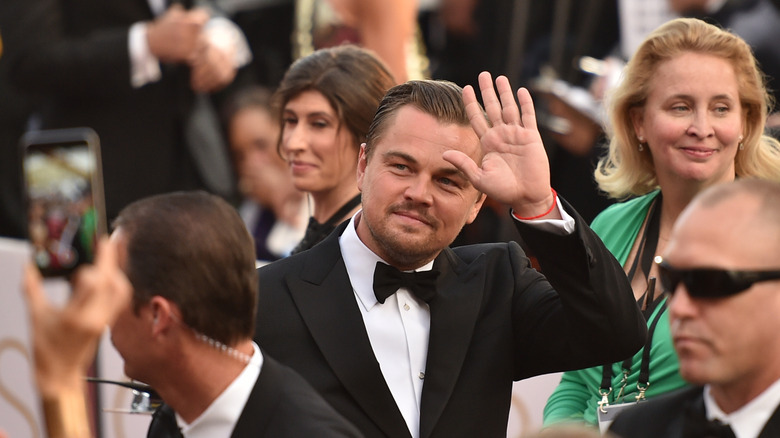 Leonardo DiCaprio waving