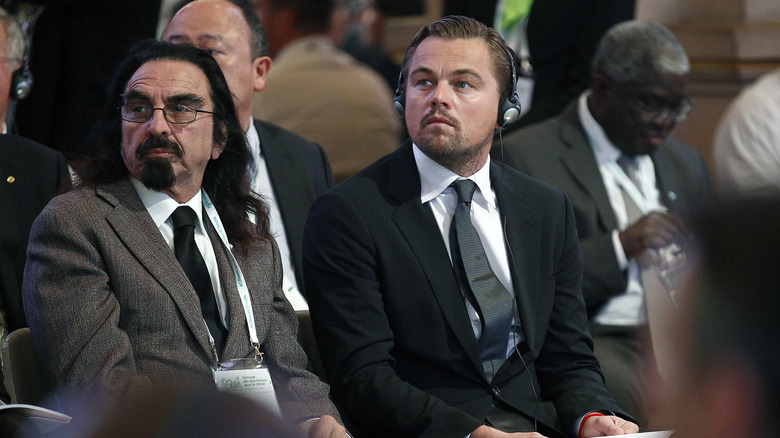 Leonardo DiCaprio and his father, George DiCaprio attending an event together