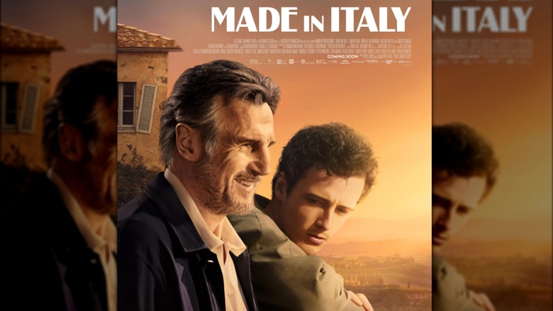 Liam Neeson and Micheál Richardson on the Made in Italy poster
