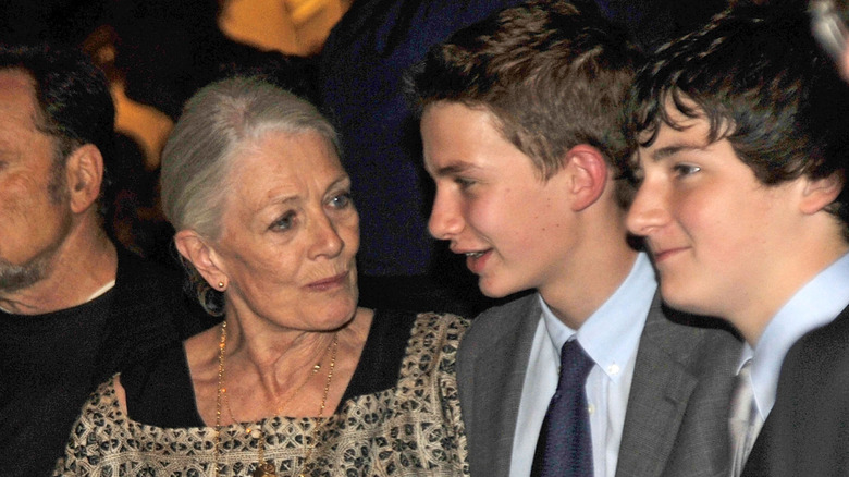 Vanessa Redgrave with grandsons Micheál Richardson and Daniel Neeson