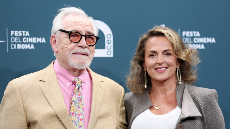 Brian Cox and Nicole Ansari Cox attend the "Glenrothan" photocall during the 20th Rome Film Festival at Auditorium Parco Della Musica on October 19, 2025 in Rome, Italy.