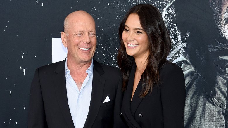 Bruce Willis and Emma Heming Willis smile together