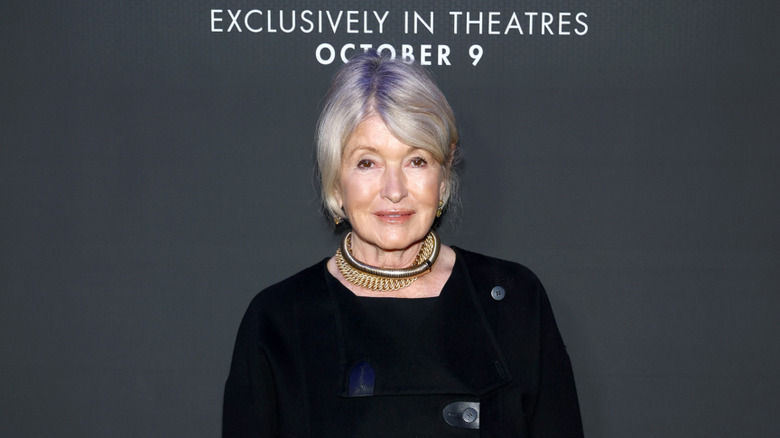 Martha Stewart smiling in black outfit