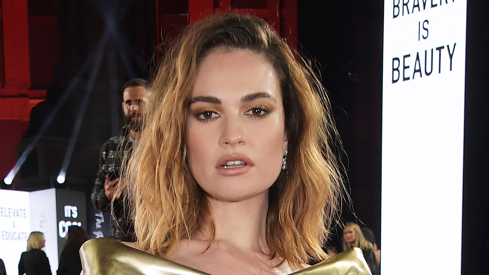 Lily James at The Fashion Awards 2019