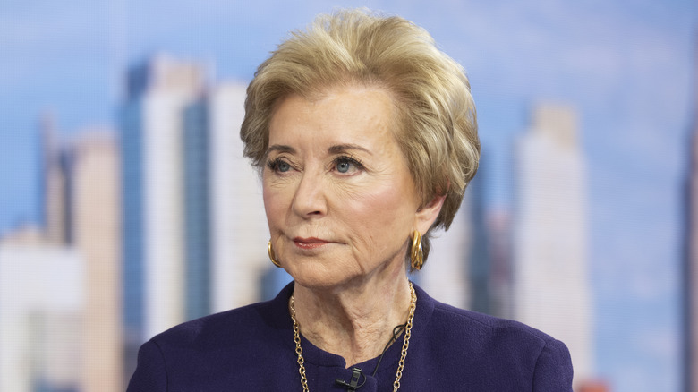 Linda McMahon photographed during her appearance on 