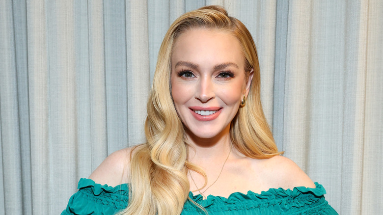 Lindsay Lohan smiling
