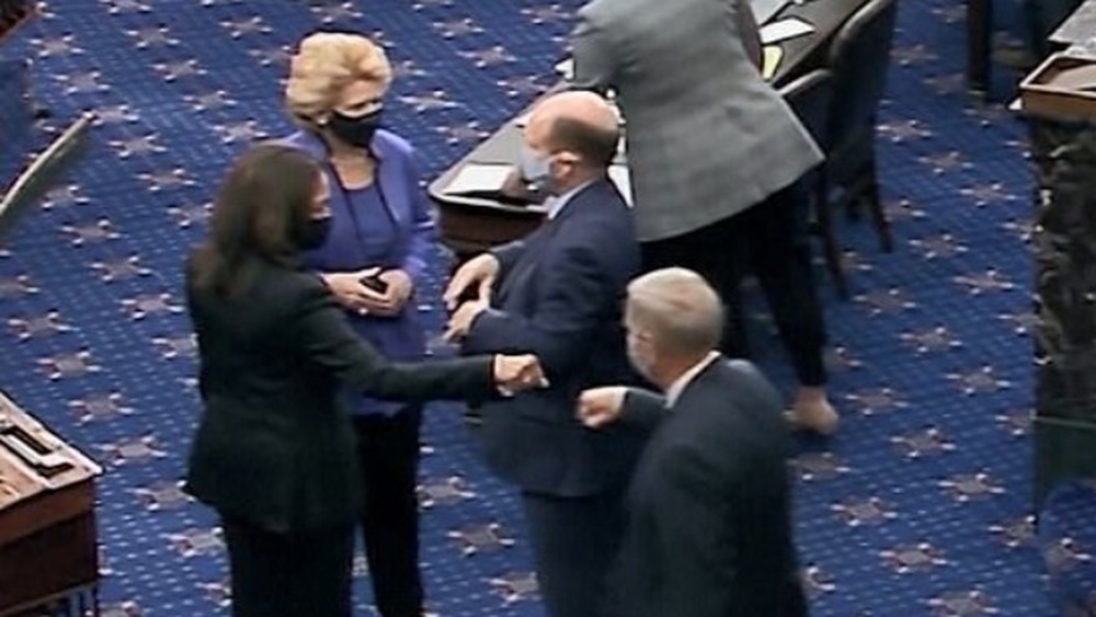 Kamala Harris Lindsey Graham fist bump