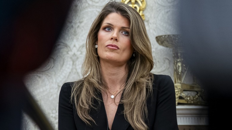 Lindsey Halligan looks on during an executive order signing in the White House in Washington, DC (2025)