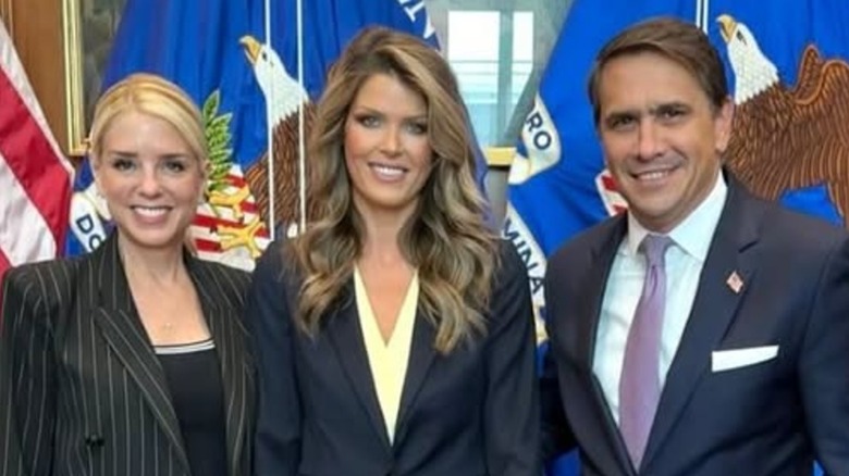 Pam Bondi and Lindsey Halligan pose together in the Eastern District of Virginia (2025)