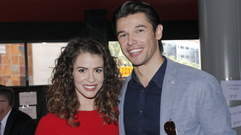 Linsey Godfrey and Paul Telfon smiling