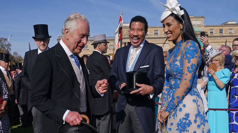 Lionel Richie and King Charles at the garden party 