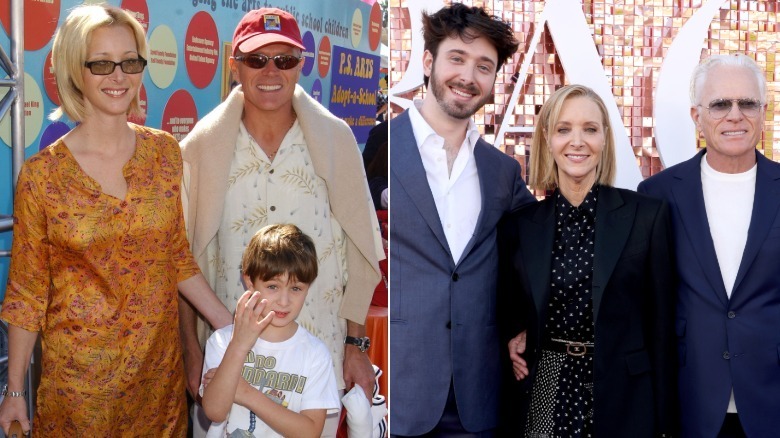 Lisa Kudrow, Michael, and Julian Stern at a red carpet event