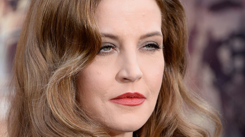 Lisa Marie Presley looking pensive