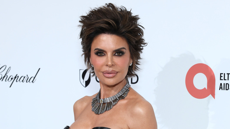 Lisa Rinna closeup statement necklace